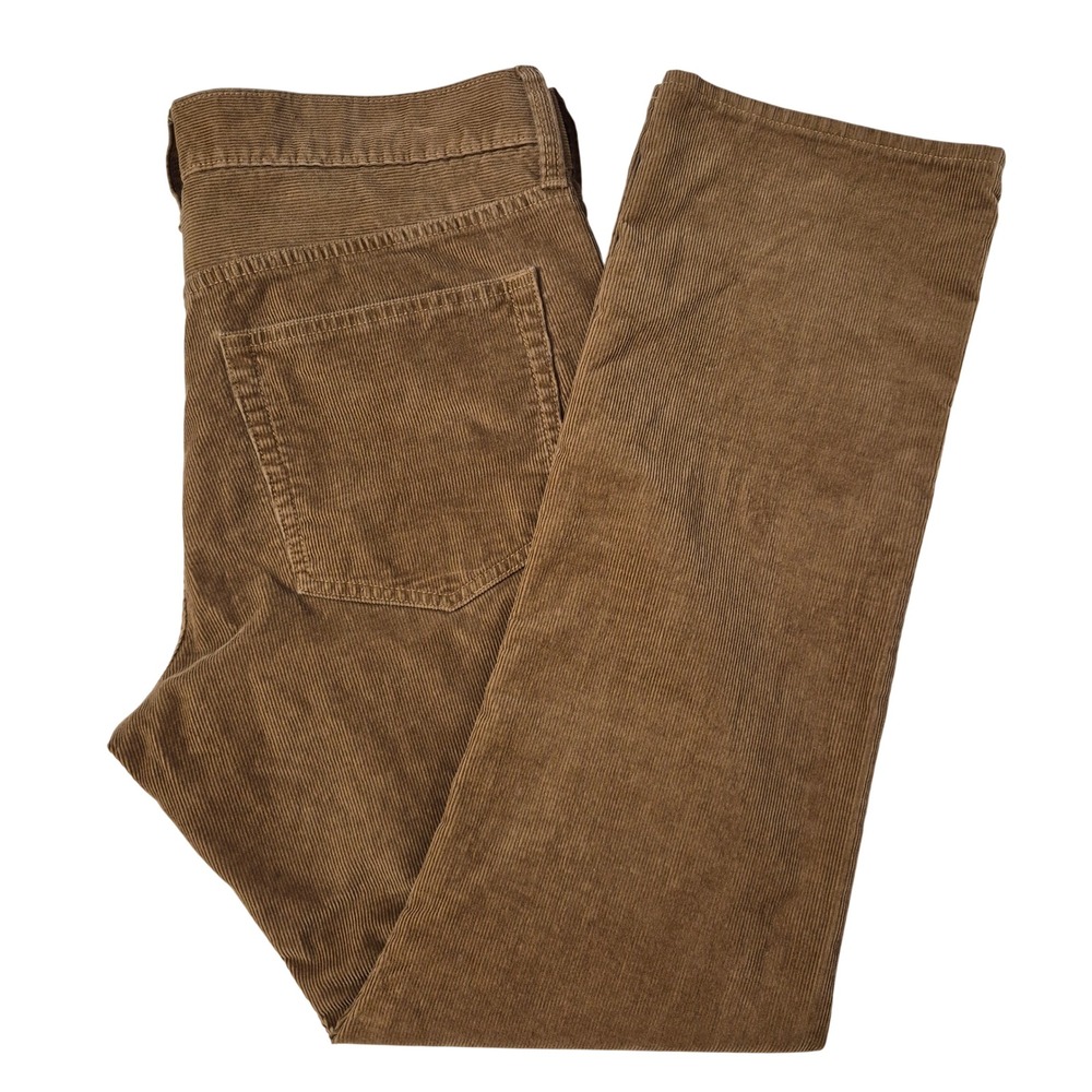 J.Crew Corduroy Pants Mens 32x30 Straight Tan Brown Flex Cotton Stretch Casual